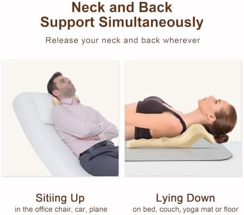 Cervical Neck Pillow with Back Massage Point Neck and Upper Back Stretcher
