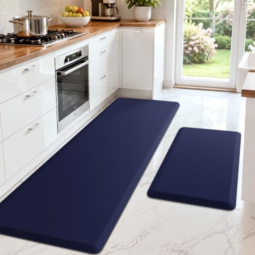 HappyTrends 2 PCS Kitchen Mat Cushioned Anti-Fatigue Floor Mat, Heavy Duty