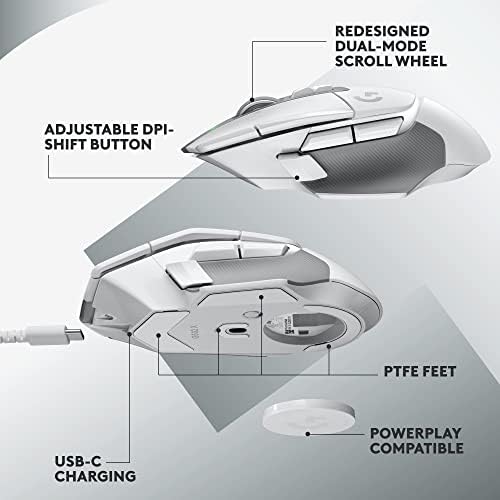 Logitech G502 X Lightspeed Wireless Gaming Mouse + G733 Lightspeed Wireless Gaming Headset - White
