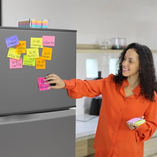 Beego Modern Elegant Crystal Clear Acrylic Sticky Note Holder Organizer - 3x3 in Square Notepad Holder - 3 Count - No Pads - Office Desk Organization