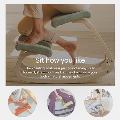 Varier Ergonomic Kneeling Chair, Rocking Knee Stool for Home Office Desk