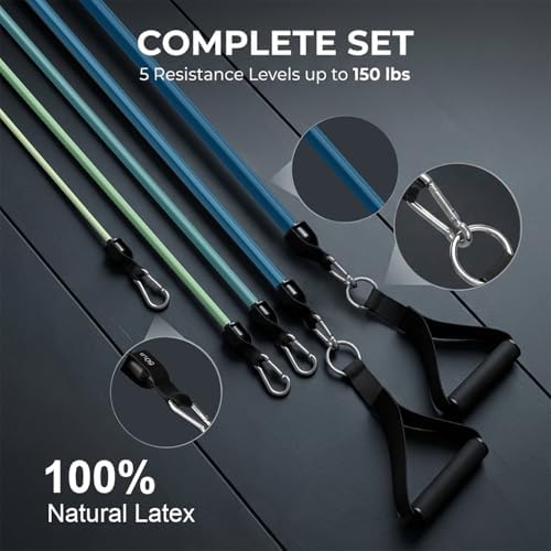 VEICK Resistance Bands with Handles, Exercise Tube Bands Set for Workouts