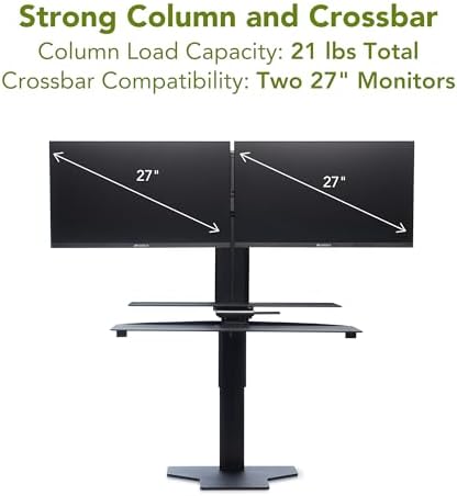 Perfect POSTURE Standing Desk Converter - Dual Monitor Riser - 18" Lift