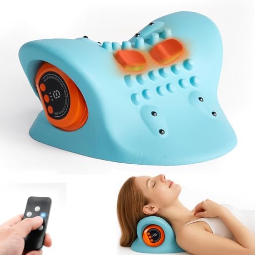 Neck Massager 2026,4-in-1 Neck & Shoulder Massager with Heat and Stretch,Boost Circulation,Pain Relief and Muscle Relax for Neck and Shoulder Relaxation at Home, Office,Car Travel