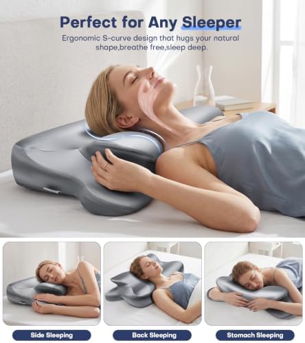 2026 Cooling Gel Memory Foam Pillow, Cervical Neck Pillow for Pain Relief