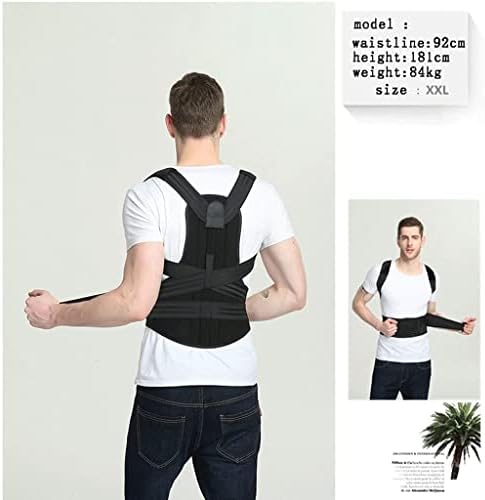 S-5XL Posture Corrector for Men and Women,Full Back Support Brace,Adjustable Breathable Posture Support(Black Small)