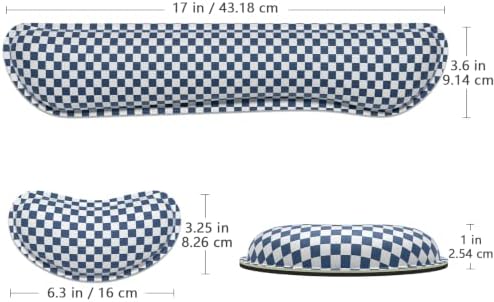 Dapesuom Enlarge Keyboard Wrist Rest, Memory Foam Wrist Cushion for Support, Cute Typing Pain Relief Keyboard Mouse Pad Rests Set with Non-Slip Base for Gaming Laptop Office Computer, Dark Navy