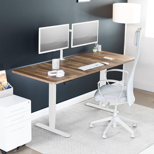 VIVO Reclaimed Wood 71 x 30 in Standing Desk, DESK-KIT-2W7P