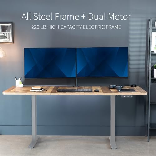 VIVO Reclaimed Wood 71 x 30 in Standing Desk, DESK-KIT-E2G7P