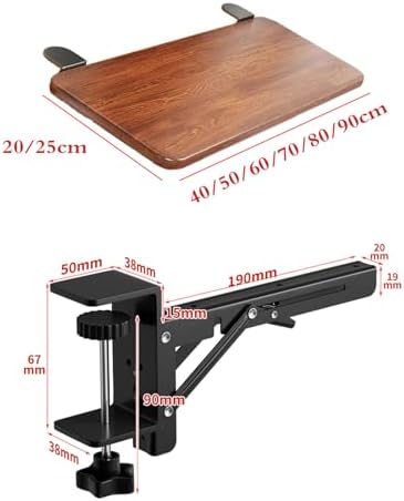 Foldable Table Mount Armrest Keyboard Tray Desk Extender No Drilling Space Saving Multi-Function Armrest Versatile Desktop Easy Solution