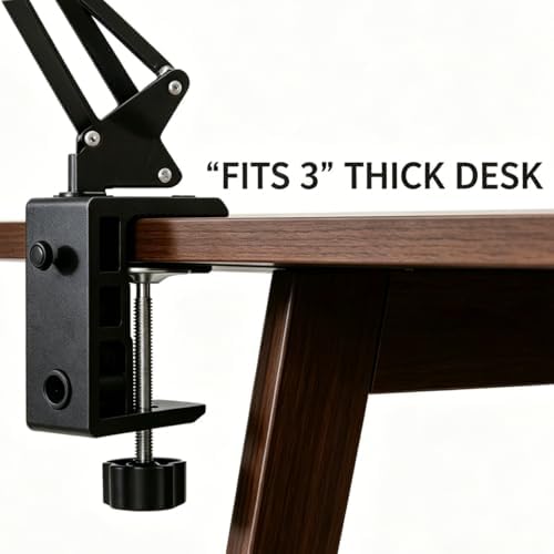 Replacement Heavy Duty C Clamp for 1/2” Base Magnifying Lamp,XINME Desk Lamp,Swing Arm Lamp,Phone Mount,I pad Mount,Tablet Holder,Mic Holder (G2)