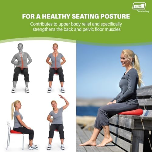 SISSEL SITFIT 14in Black | Active Sitting & Training | Strengthens Back & Pelvic Floor Muscles | Versatile Use: Legs & Veins | Adjustable Pressure | Includes Exercise Poster