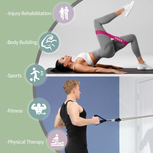 VEICK Resistance Bands with Handles, Exercise Tube Bands Set for Workouts