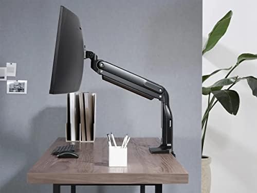 Monoprice Heavy-Duty Single-Monitor Full-Motion Adjustable Gas-Spring Desk Mount for 32-49in Screen Computer Monitor Stand - Workstream Collection