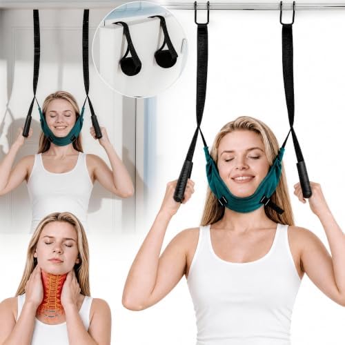 Neck Stretcher Cervical Traction Device, Over Door Design and Hook Design