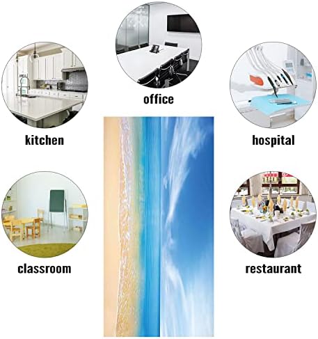 Fluorescent Light Cover Decorative Ceiling Light Filters,Ocean Pattern,for Classroom Office Hospitals Home Ceiling Decorative,2ft x 4ft,Sand Brown Blue and