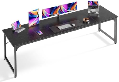 Huuger Computer Desk, 86.6 Inch Home Office Desk