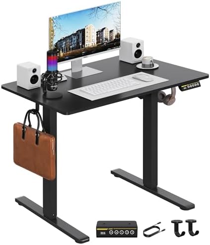 35 x 24 Inch Height Adjustable Standing Desk, 3 Presets, Black