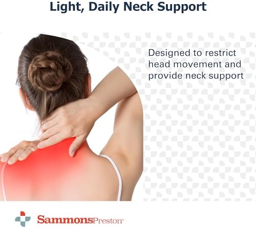 Sammons Preston Universal Contour Cervical Brace,Adjustable Hook and Loop Closure,For Neck Strain,Injury,or Post-Op Surgery,Relieves Neck Pain and Spine Pressure,Cream Color,2” High,(Pack of 2)