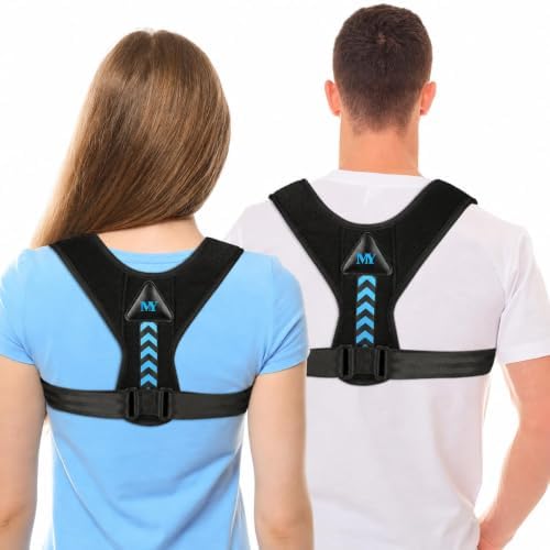 Posture Corrector Upper Back Brace Neck Shoulder Back Support Brace Pain Relief Belt For Women Men Braces Spine Straightener Breathable & Adjustable