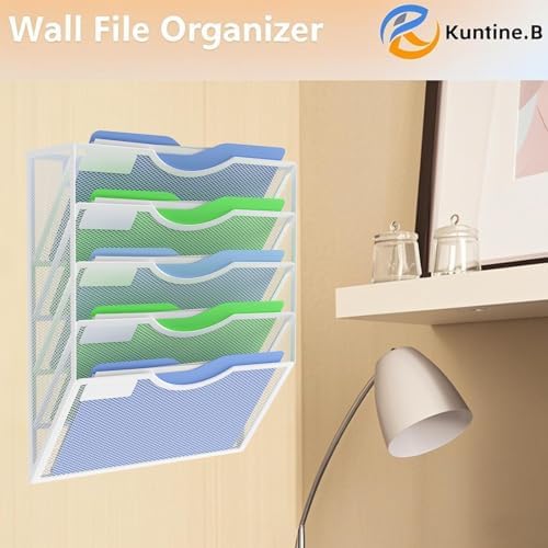 Kuntine.B Wall File Organizer Office Hanging Magazine Holder Wall File Organizer for Office Home