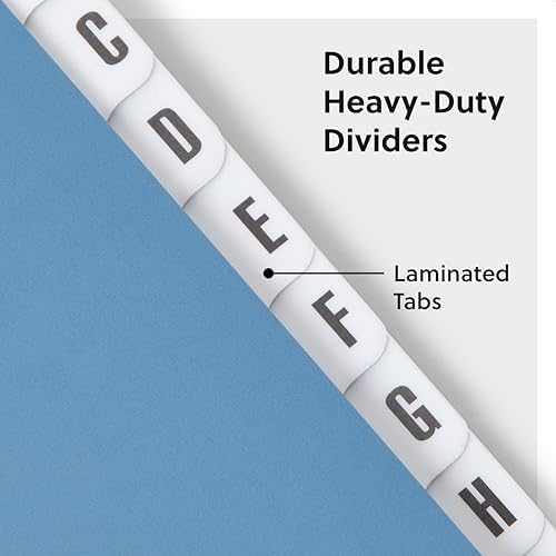 SMEAD Expandable Alphabetic File Sorter Dark Blue | Letter Size | 20 Dividers | Laminated Tabs | Pack of 5