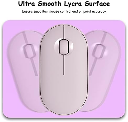 Dapesuom Small Mouse Pad, 5 x 6 Inch Thick Rubber Premium-Textured Non-Slip Portable & Washable Mini Mouse Mat for Women Men Wireless Laptops Keyboard Tray Gaming Work Computer Office Travel, Purple