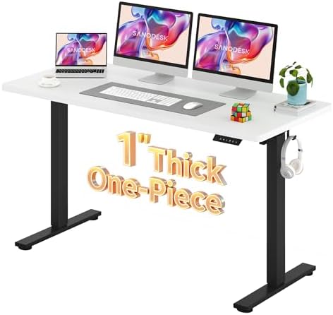 SANODESK One-Piece 1'' Thick Height Adjustable Standing Desk 60''x24''