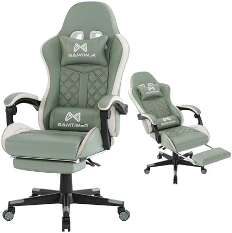 Gamtimer Gaming Chair, 400 LB Weight Capacity,with Pocket Spring Cushion