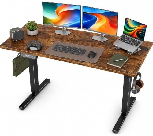 Electric Standing Desk,40in for Home,Office,Gaming,Brown