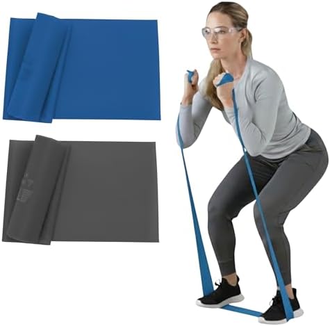 THERABAND Resistance Bands Set, Elastic Bands for Exercise & Physical Therapy, Strength Training for Upper & Lower Body Fitness