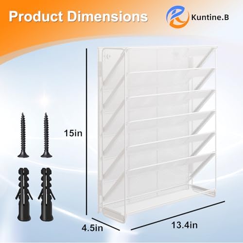 Kuntine.B Wall File Organizer Office Hanging Magazine Holder Wall File Organizer for Office Home