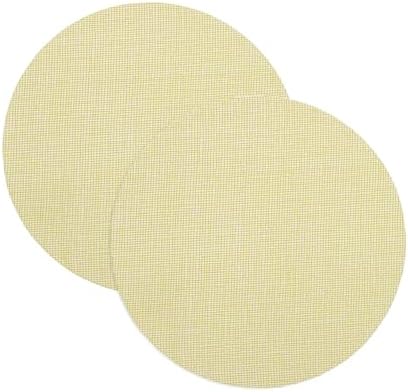 MECCANIXITY 3" Round Lampshade Diffuser, Anti-glare Lamp Shade Diffuser Fabric Lamp Cover for Desk Table Light Downlight Spotlight, Warm Yellow 2pcs