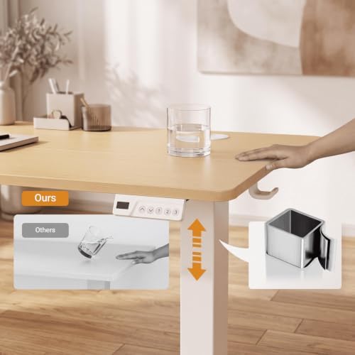 Claiks Electric Small Standing Desk, 32x19 Inch, Nature