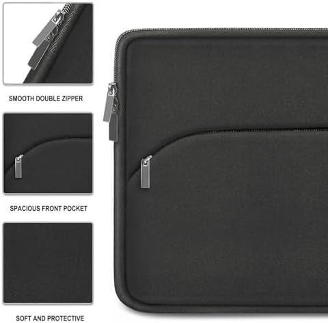 Laptop Sleeve Case 14 inch, Slim Portable Monitor Protective Cover with Front Pocket, Traveling Carrying Laptop Bag Compatible for MacBook Air/Pro, HP, Dell, Lenovo, Acer, Grey