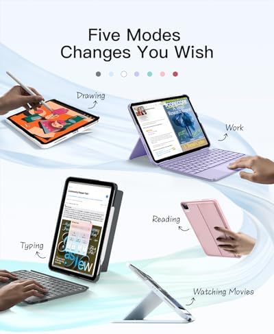 Inateck for iPad (A16) 11th/10th Gen Case with Keyboard, Ultralight 450g