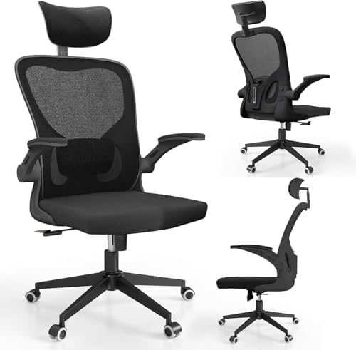 Office Chair Desk Chair with Adjustable Lumbar Support & Headrest