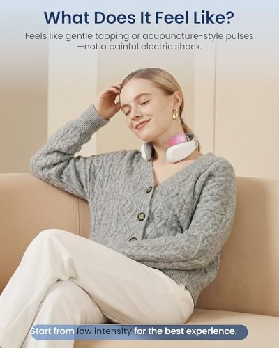 COMFIER FSA Eligible Cordless Neck Massager for Pain Relief Deep Tissue, Vibration Travel Massager,Portable HSA Neck Massager for Office, Mothers Day Gift