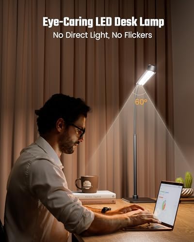 SUPERDANNY Eye-Caring LED Desk Lamp Work Lamp Office Lamp with Base