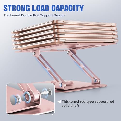 Laptop Stand for desk(360°Rotating),Aluminum laptop Riser for 10-16"Laptops