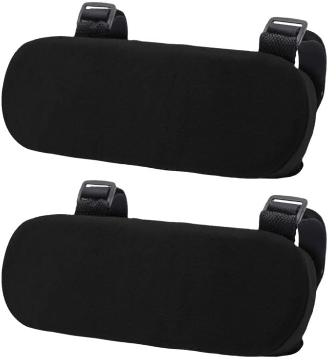 2Pcs Black Thickened Office Chair Armrest Pads to Relieve Forearm Pressure, Suitable for Office Chairs, Wheelchairs, Comfortable Gaming Chairs