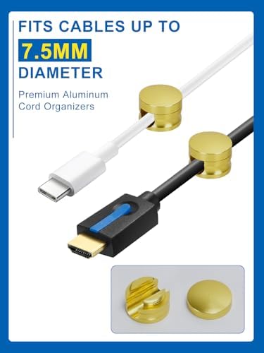 3 Pack Upgraded Cord Management Clips with Extra-Large Adhesive