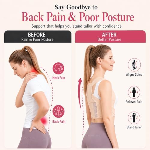 Lightweight Posture Corrector with Upper Back Brace for Women & Men