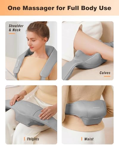 KNQZE Cordless Neck Massager for Pain Relief Deep Tissue with Heat
