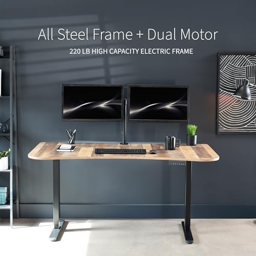 VIVO Reclaimed Wood 60 x 24 in Standing Desk, DESK-KIT-E2B1P