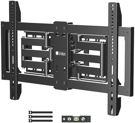 XINLEI 1.3" Ultra Slim Full Motion TV Wall Mount for 37"-90" Flat/Curved TV