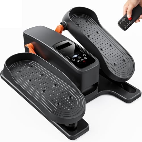 Under Desk Elliptical Machine, Quiet Seated Pedal Exerciser for Senior, Elliptical Exercise Machine Leg Exerciser for Home Office with Monitor, Remote and 12 Adjustable Speeds