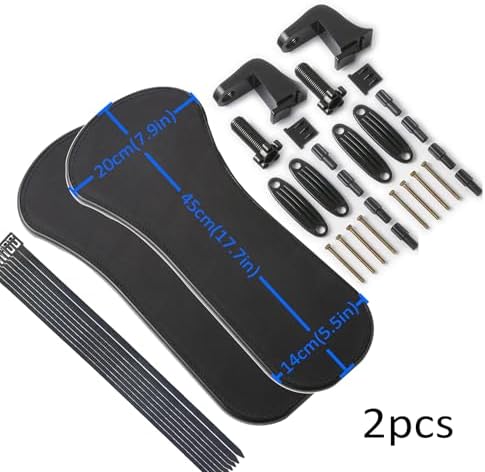 LL-COEUR 2 Pack Arm Support Wrist Rest for Table and Chair, Ergonomic Armrest Desk Extender, Multifunctional Computer Mouse Pad Holder (2 x Black)