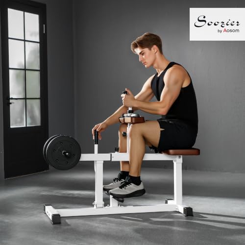 Soozier Seated Calf Raise Machine for Home Gym Waist Arm Training
