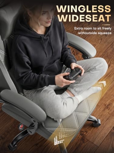 HLDIRECT Gaming Chair with Massager Lumbar Support, 400LBS Weight Capacity